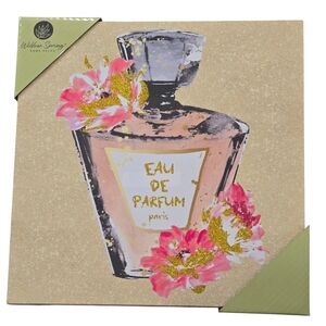 Fashion Wall Art Print with Pink and Gold Accents 10x10 Canvas Decor NWT